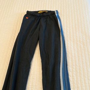 Aviator nation blue stripe sweatpants